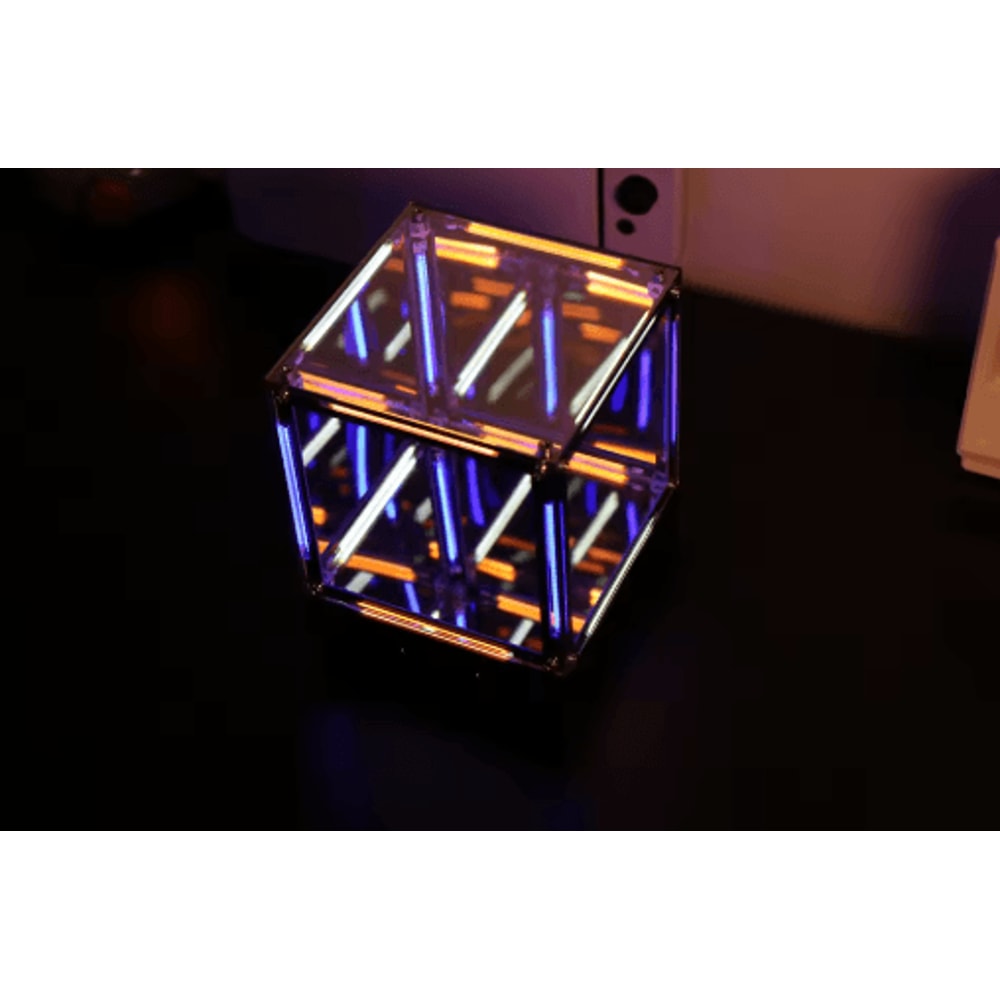 4D Hypercube LED Cube Lamp RGB Gaming Room Decor Acrylic Display Light 8