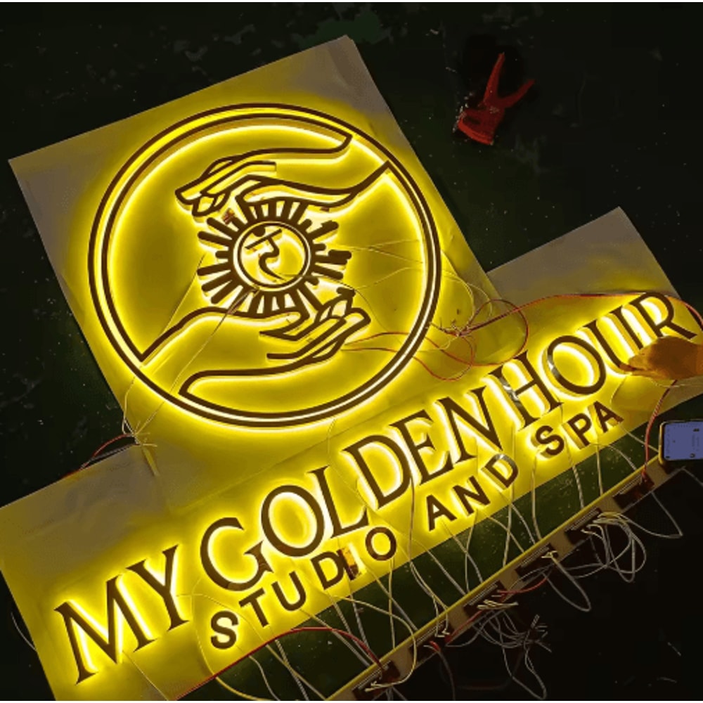 3D Backlit LED Channel Letters Custom Illuminated Business Logo Signage 1