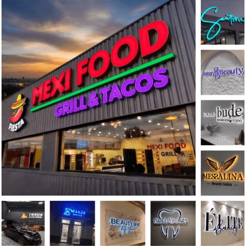 3D Backlit LED Channel Letters Custom Illuminated Business Logo Signage 3