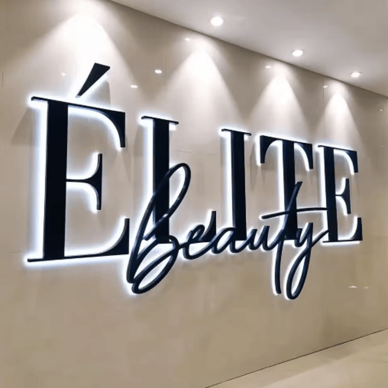 3D Backlit LED Channel Letters Custom Illuminated Business Logo Signage 0