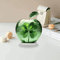 Clear Crystal Apple Figurine Elegant Glass Paperweight Desk Decor 1