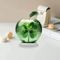 Clear Crystal Apple Figurine Elegant Glass Paperweight Desk Decor 1