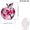 Clear Crystal Apple Figurine Elegant Glass Paperweight Desk Decor 7