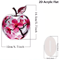 Clear Crystal Apple Figurine Elegant Glass Paperweight Desk Decor 7