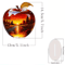 Clear Crystal Apple Figurine Elegant Glass Paperweight Desk Decor 12