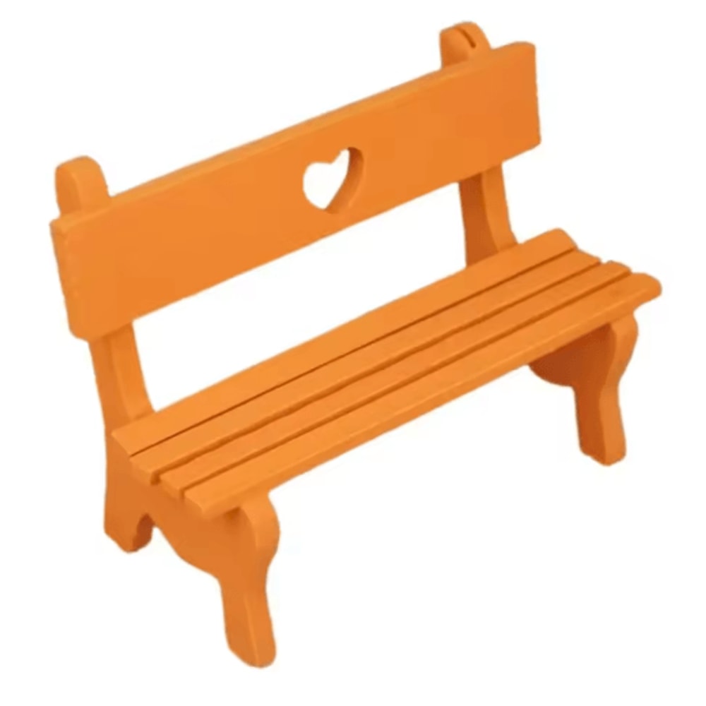 Miniature Fairy Garden Bench Wooden Dollhouse Decor Micro Landscape Accent 1