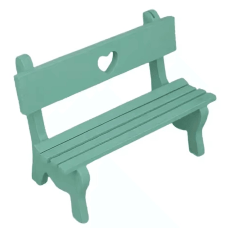 Miniature Fairy Garden Bench Wooden Dollhouse Decor Micro Landscape Accent 3