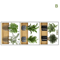 Botanical Plant Wall Sticker Set Potted Greenery Decal For Modern Home Decor 2