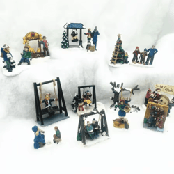 holiday miniature figurines set – sand table & fairy garden desk decor