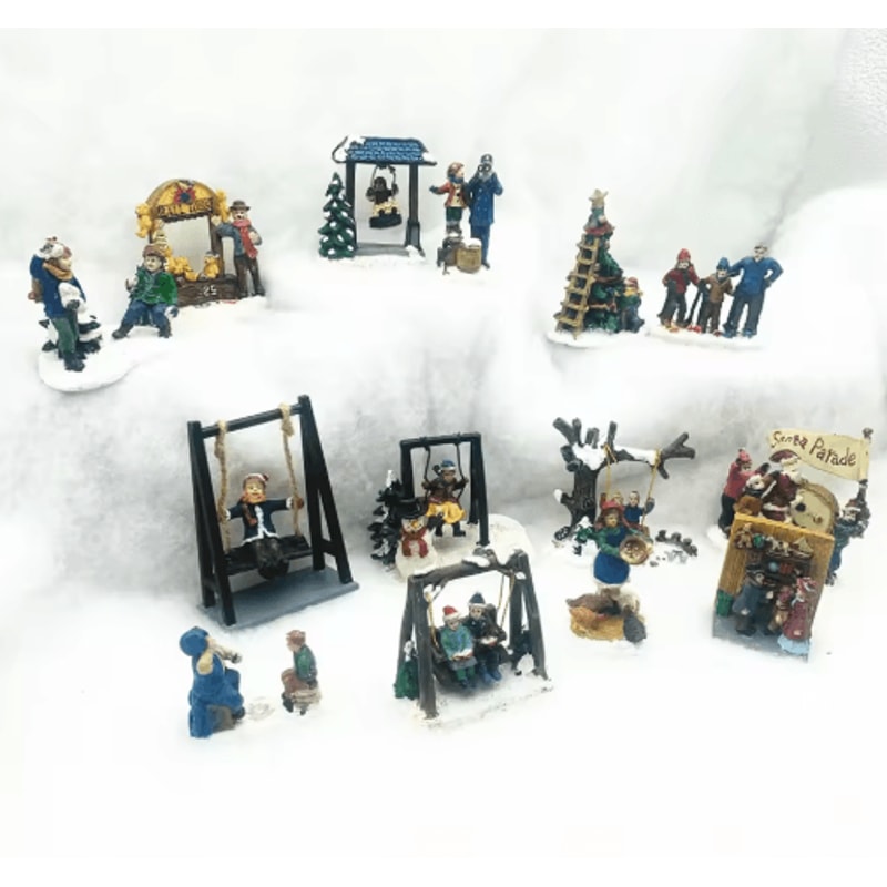 Holiday Miniature Figurines Set Sand Table Fairy Garden Desk Decor 0