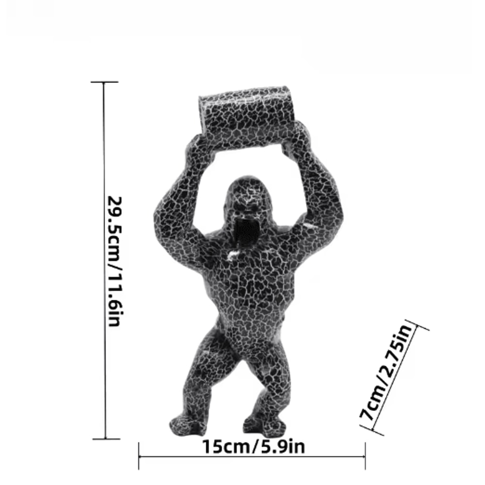 Creative Gorilla Resin Sculpture Modern Animal Statue For Living Room Decor 4