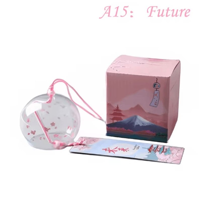 Handmade Japanese Glass Furin Wind Chime Sakura Zen Home Decor Bell 1