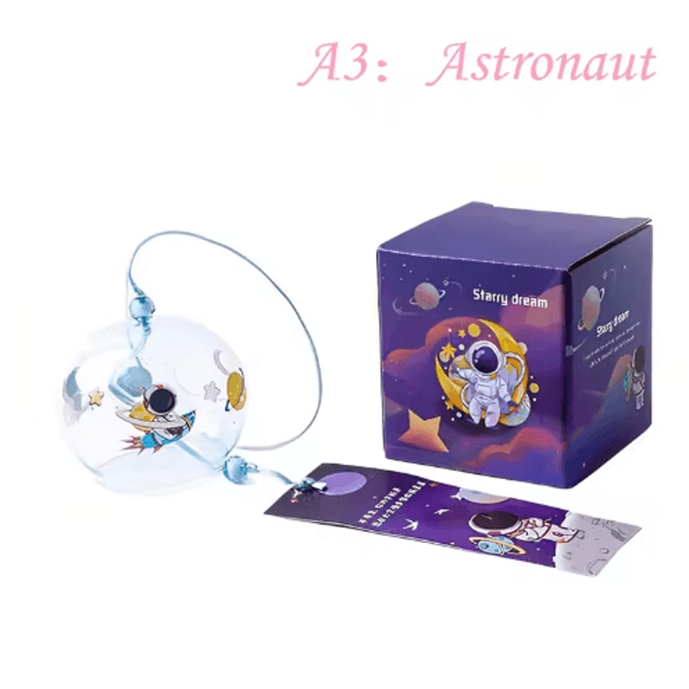 Handmade Japanese Glass Furin Wind Chime Sakura Zen Home Decor Bell 13