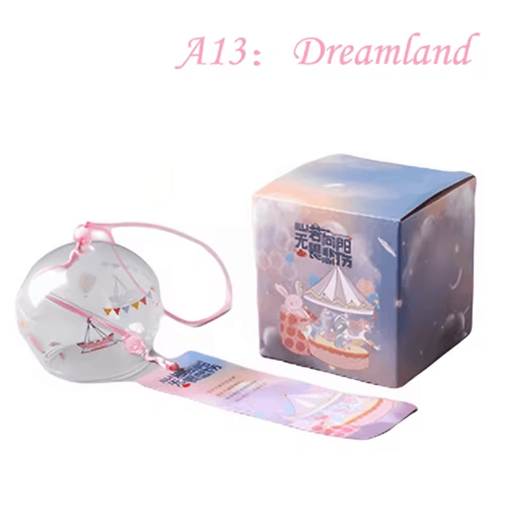 Handmade Japanese Glass Furin Wind Chime Sakura Zen Home Decor Bell 14