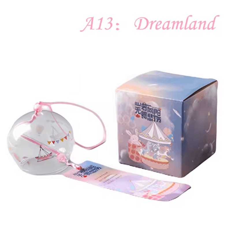 Handmade Japanese Glass Furin Wind Chime Sakura Zen Home Decor Bell 14