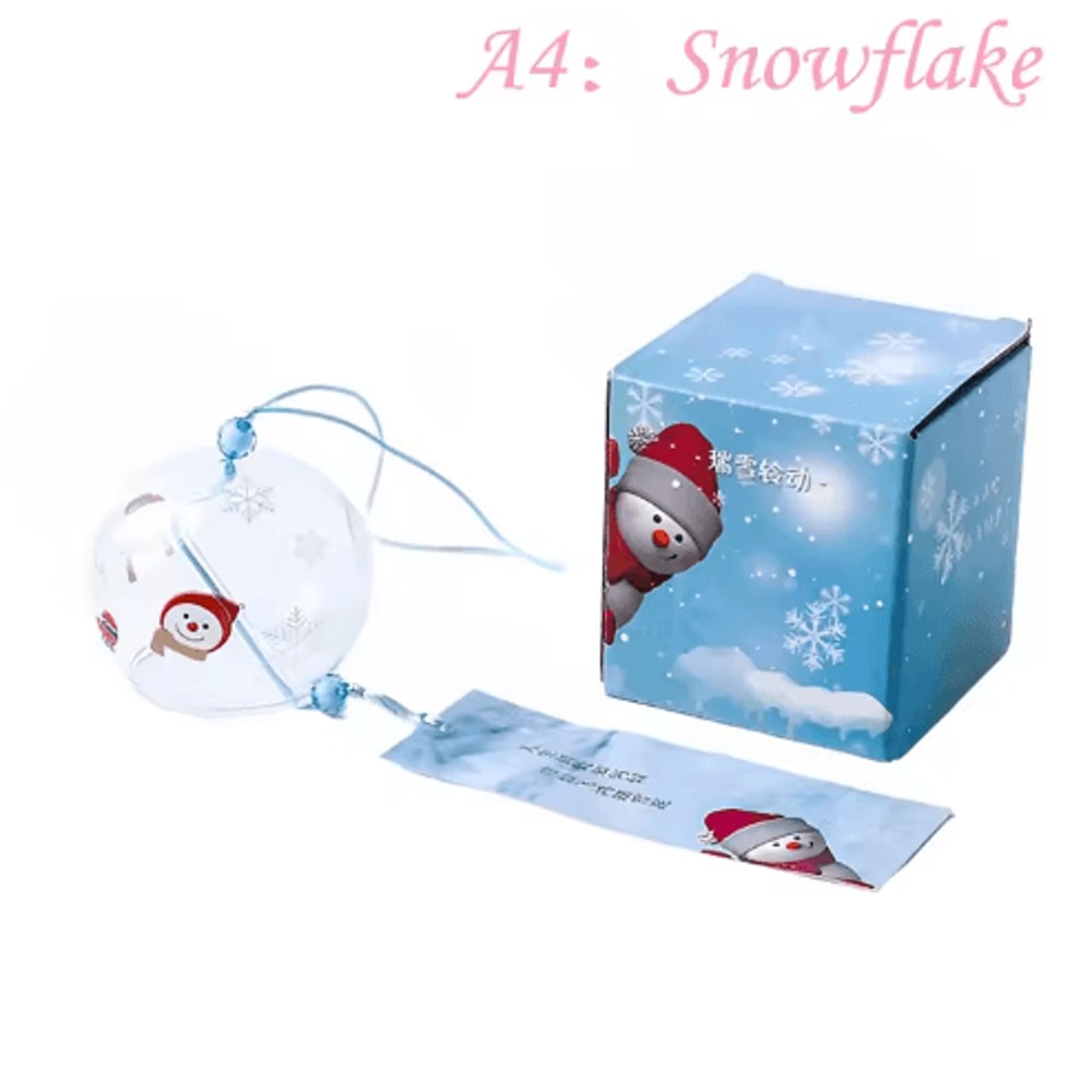 Handmade Japanese Glass Furin Wind Chime Sakura Zen Home Decor Bell 6