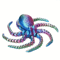 Articulated 3D Printed Octopus Figurine Flexible Desk Toy Ocean Decor 3