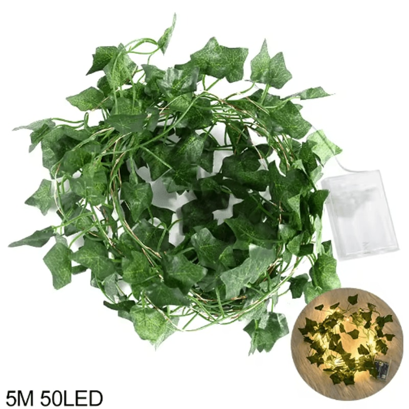 LED Leaf Vine String Lights Artificial Greenery Garland Fairy Lights For Home Events 2