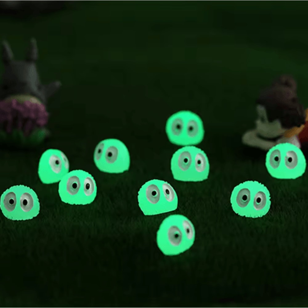 Glowing Dust Elf Miniature Figurines Set Kawaii Micro Landscape Room Decor 5