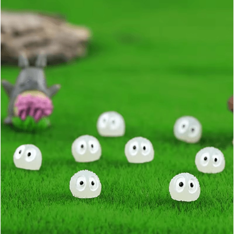 Glowing Dust Elf Miniature Figurines Set Kawaii Micro Landscape Room Decor 6