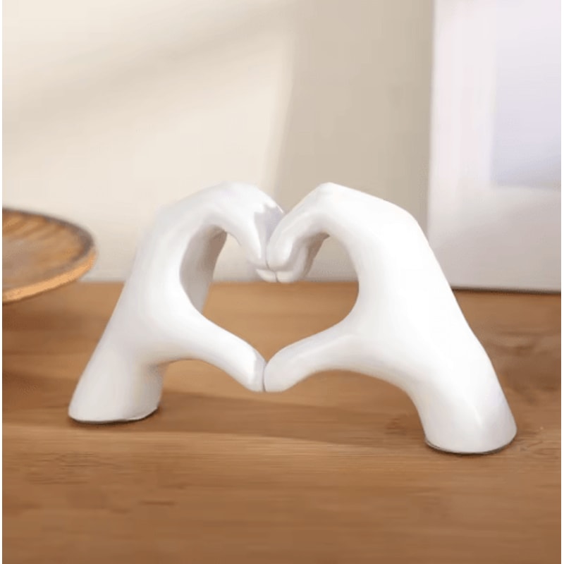 HeartShaped Love Decor Statue Cute Aesthetic Shelf Table Accent 1
