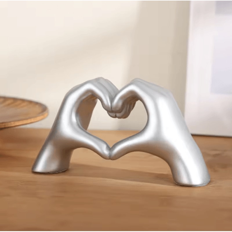 HeartShaped Love Decor Statue Cute Aesthetic Shelf Table Accent 4