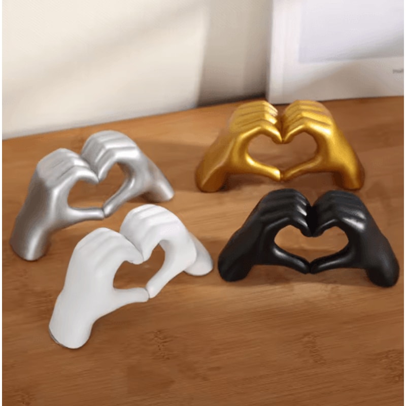 HeartShaped Love Decor Statue Cute Aesthetic Shelf Table Accent 7