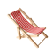 Mini Beach Chair Set 112 Scale Wooden Dollhouse Beach Furniture Accessories 3
