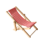Mini Beach Chair Set 112 Scale Wooden Dollhouse Beach Furniture Accessories 3