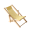 Mini Wooden Beach Chair Model Dollhouse Outdoor Reclining Furniture Accessory 1
