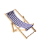Mini Wooden Beach Chair Model Dollhouse Outdoor Reclining Furniture Accessory 2