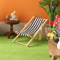 Mini Wooden Beach Chair Model Dollhouse Outdoor Reclining Furniture Accessory 7