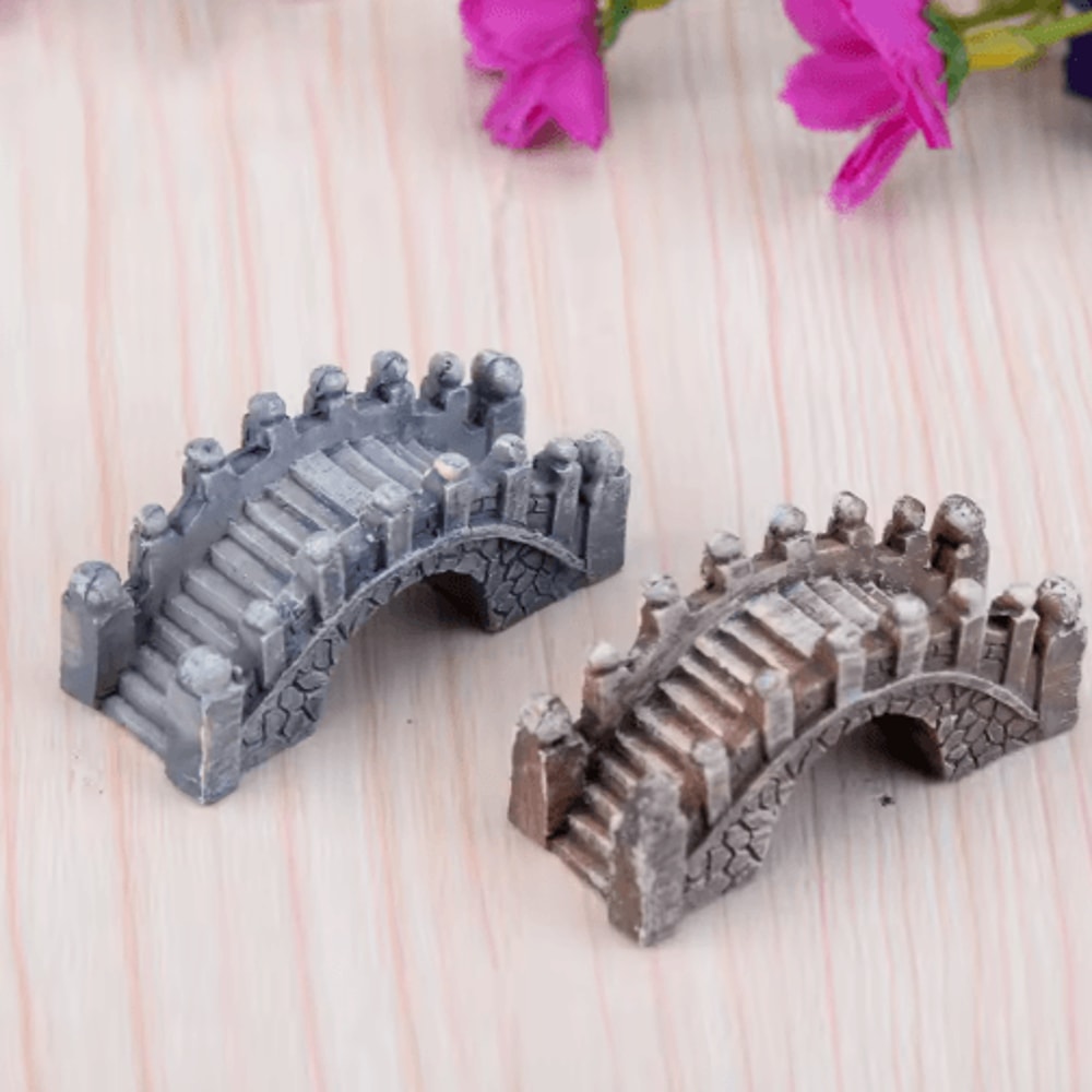 Miniature Fairy Garden Accessories Set Lighthouse Bridge Cottage Landscape Decor 11