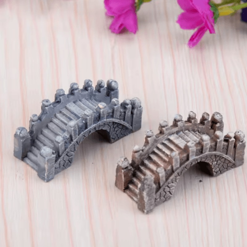 Miniature Fairy Garden Accessories Set Lighthouse Bridge Cottage Landscape Decor 11