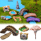 Miniature Fairy Garden Accessories Set Lighthouse Bridge Cottage Landscape Decor 19