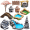 Miniature Fairy Garden Accessories Set Lighthouse Bridge Cottage Landscape Decor 0