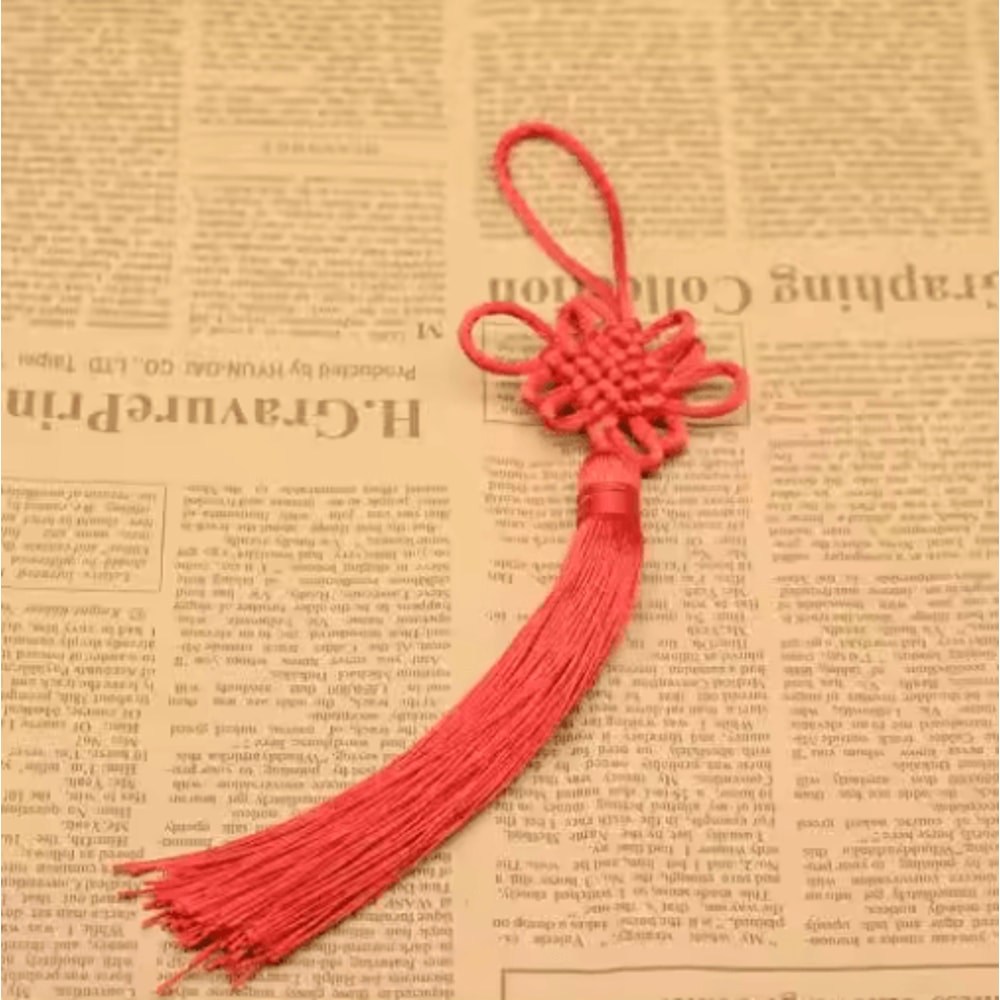 Chinese Knot Lucky Charm With Five Emperors Coins Feng Shui Prosperity Protection Decor 1