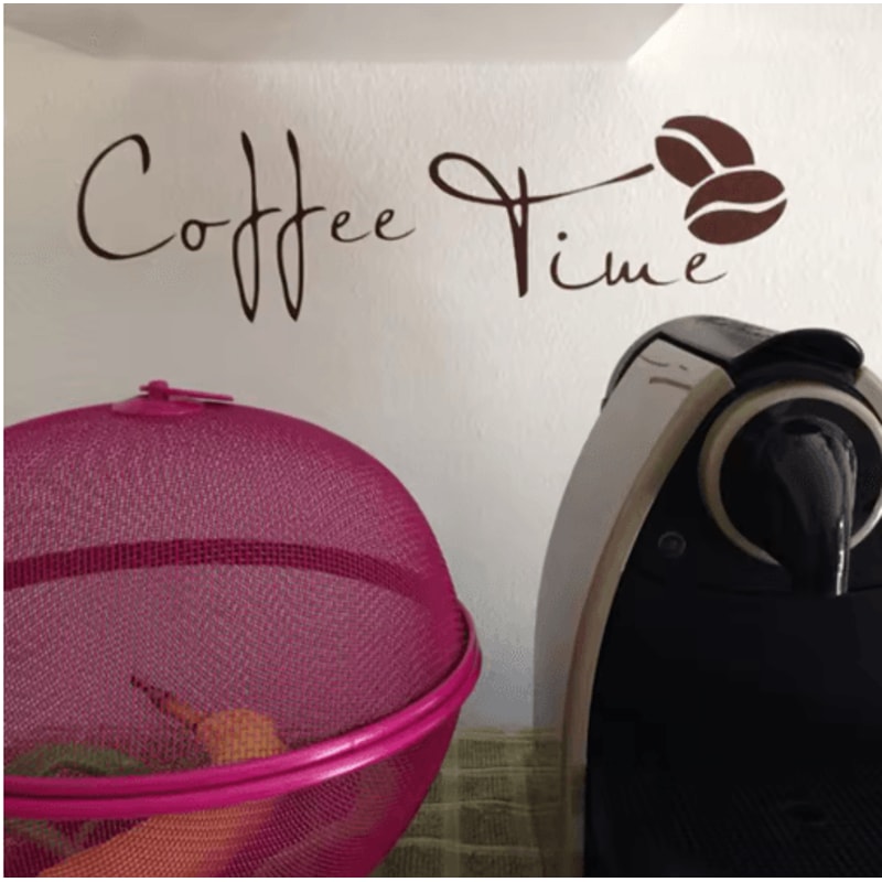 Coffee Quote Wall Decal Vinyl Sticker For Cafe Kitchen Office Decor 1