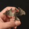 Solid Brass Phoenix Statue Feng Shui Flame Bird Desk Ornament Retro Decor 0