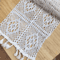 Vintage Crochet Lace Table Runner Beige Tassel Cotton Blend For Elegant Table Decor 2