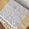 Vintage Crochet Lace Table Runner Beige Tassel Cotton Blend For Elegant Table Decor 2