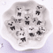 Kawaii Colorful Bear Resin Figurines Set Mini Craft Embellishments 10PCS 6