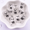 Kawaii Colorful Bear Resin Figurines Set Mini Craft Embellishments 10PCS 6