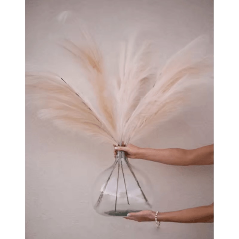 Large Artificial Pampas Grass 120cm Tall Fluffy Stems For Boho Home Decor 18