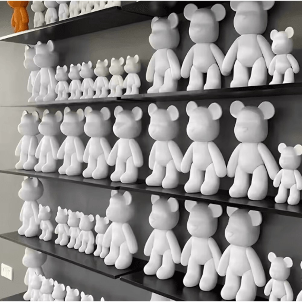 DIY Fluid Bear Sculpture Set Graffiti Paint Bear Art Decor Creative Kit 7