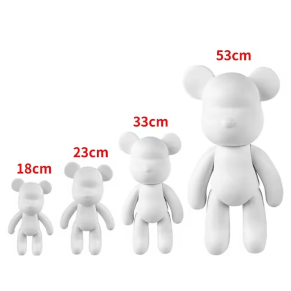 DIY Fluid Bear Sculpture Set Graffiti Paint Bear Art Decor Creative Kit 0