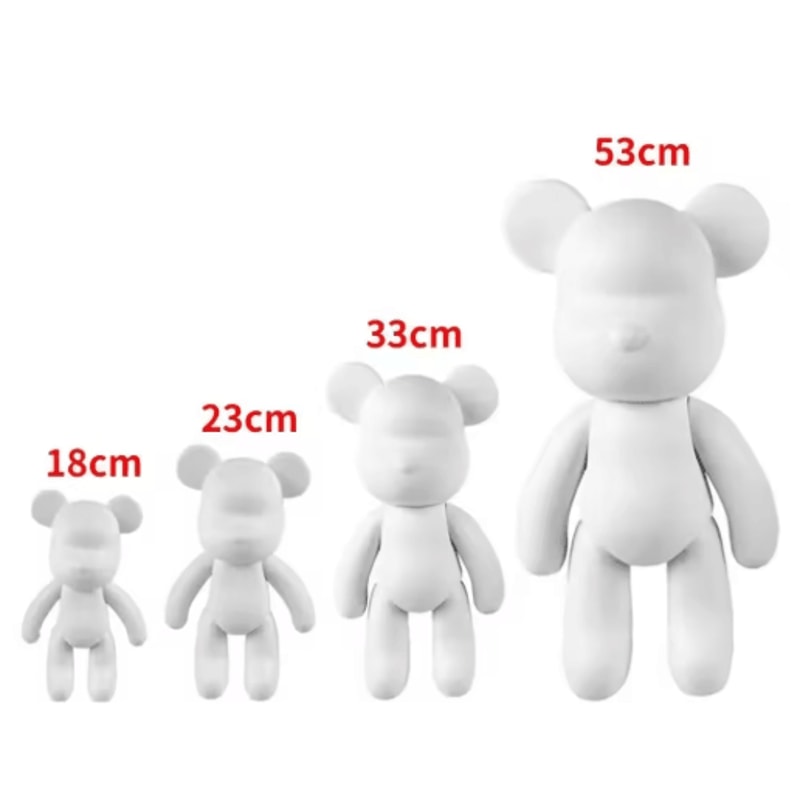 DIY Fluid Bear Sculpture Set Graffiti Paint Bear Art Decor Creative Kit 0