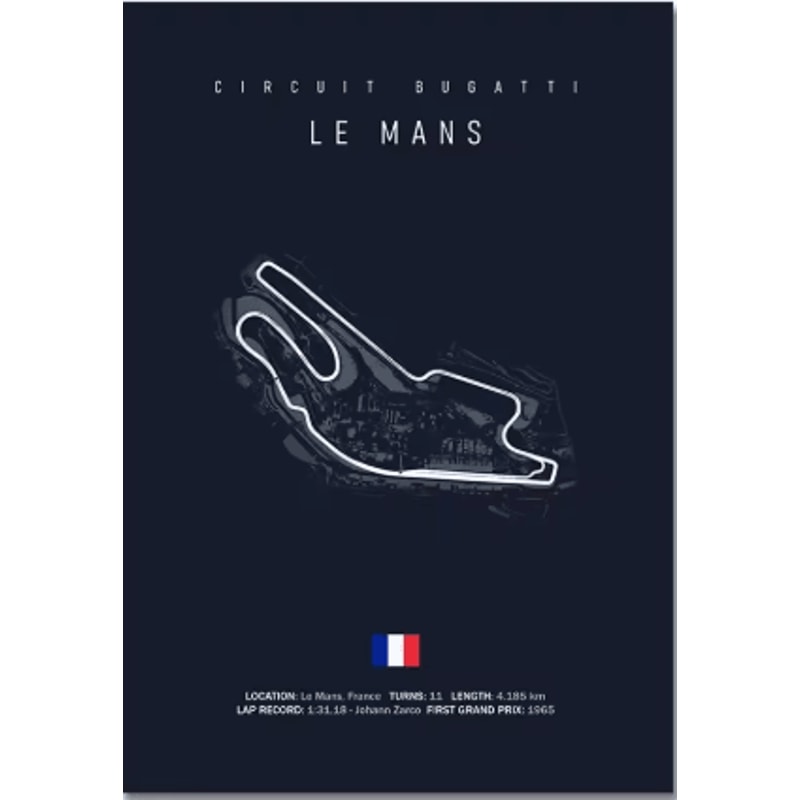 F1 Circuit Wall Art Set Nurburgring Monza Silverstone Race Track Canvas Prints 2