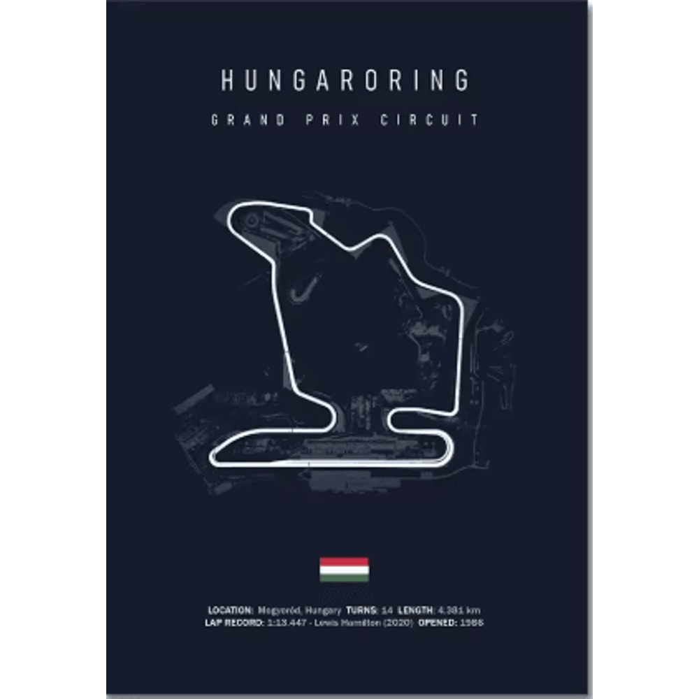 F1 Circuit Wall Art Set Nurburgring Monza Silverstone Race Track Canvas Prints 4