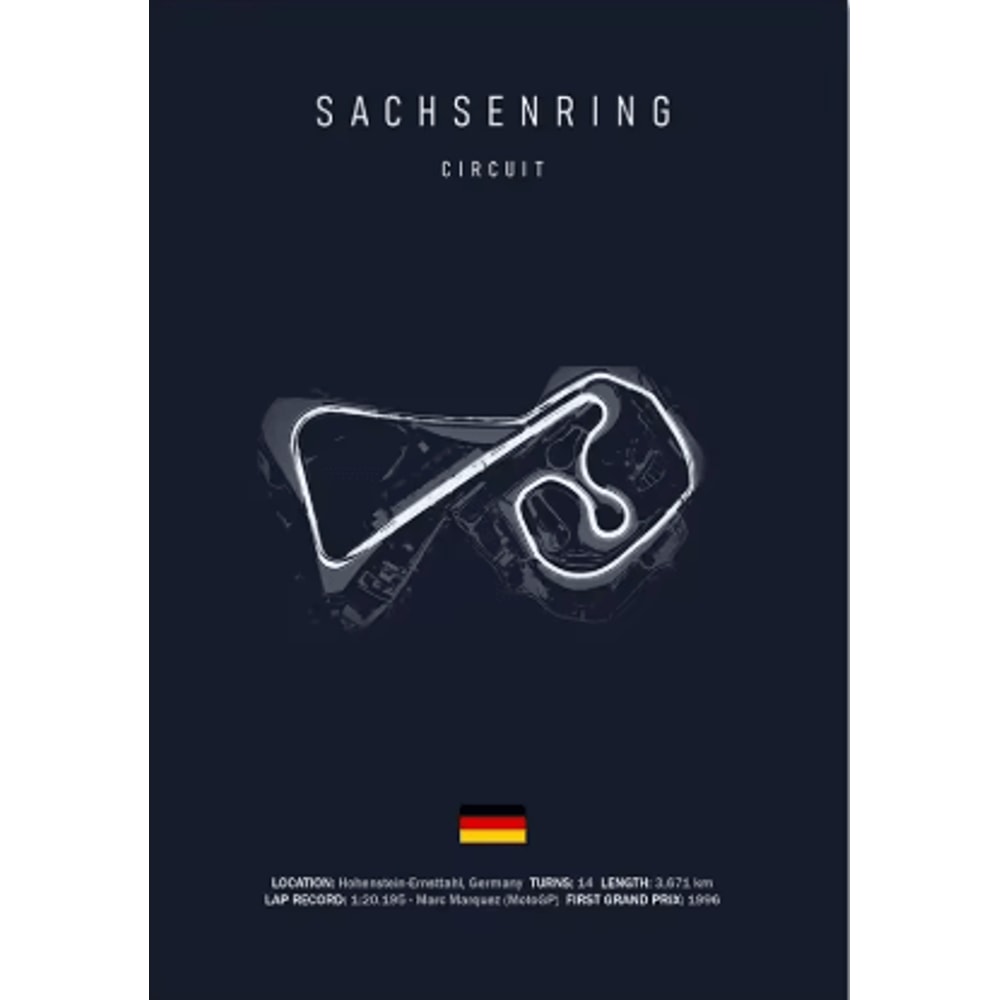 F1 Circuit Wall Art Set Nurburgring Monza Silverstone Race Track Canvas Prints 11